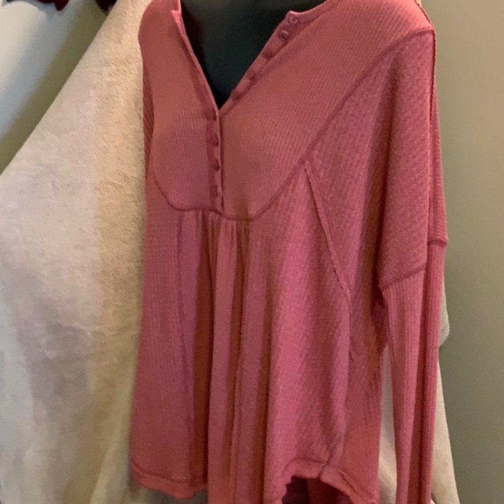 BNWT Free People Oversized Long Sleeve Tee - Picture 8 of 16